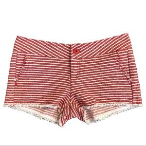 Red/White Striped Beach Shorts